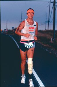 Jim MacLaren at Ironman Hawaii, 1992. Photo courtesy of The Challenged Athletes Foundation