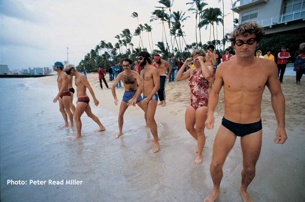 The start of the second-ever Ironman Triathlon on Sans Souci Beach on Oahu, February 1979. Photo by Peter Read Miller