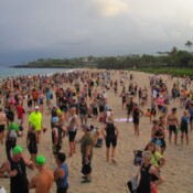 It was standing room only at Hapuna Beach State Park before race start on Saturday morning, June 4th