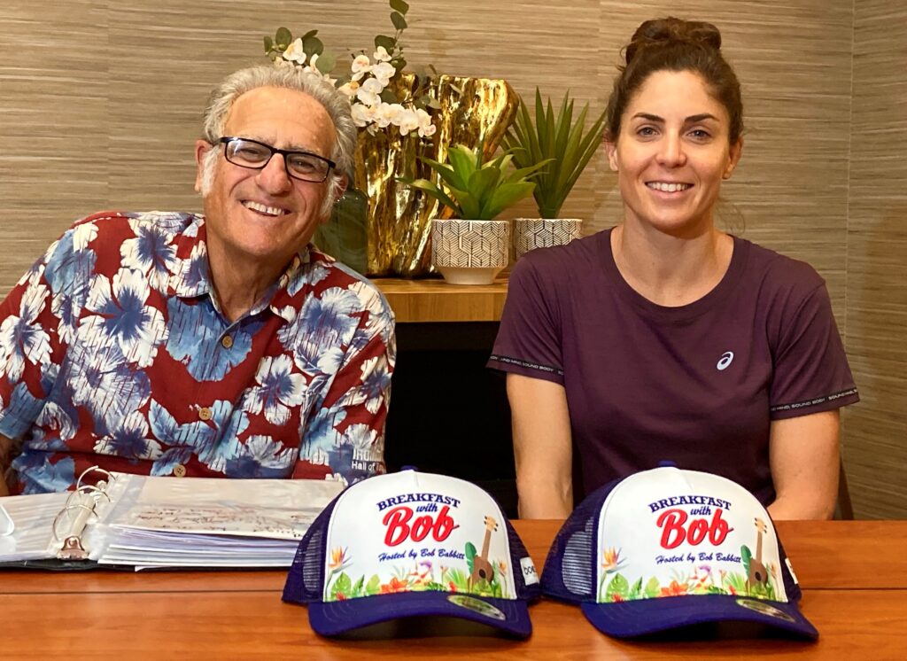 Ashleigh Gentle with Bob Babbitt for a Breakfast with Bob interview